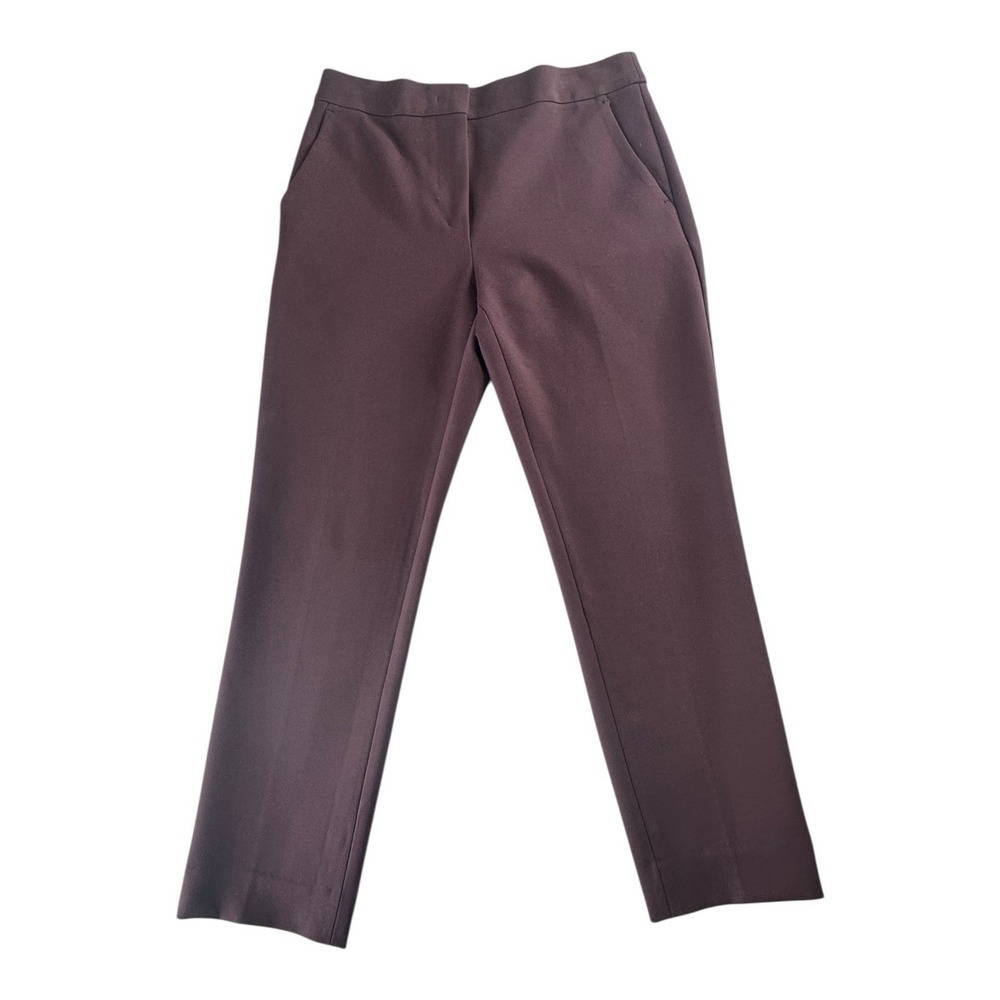 Max Mara Pants Women 6 Purple Slim Ankle Stretch Dress Career Workwear Trousers